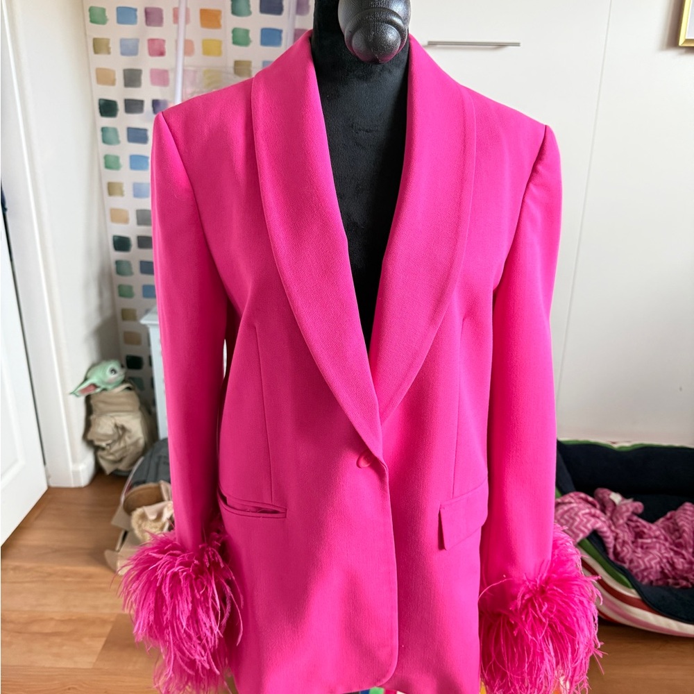 Zara Pink Feather Cuff Women's suit